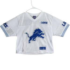 Detroit Lions NFL Ultra Game Jersey Women Medium White Cropped Gameday Sporty